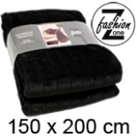 Decke Fellimitat Wohndecke schwarz 150x200 cm