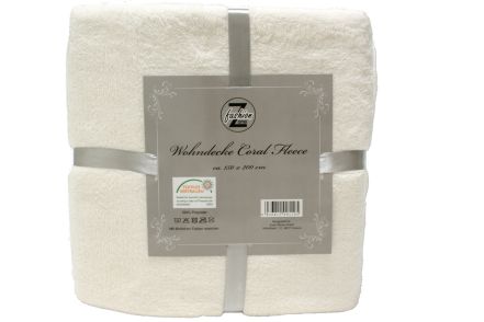 Decke Fleece Karomuster lila 160 x 220 cm