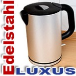 Wasserkocher Edelstahloptik schnurlos