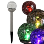 Solarlampe, Laternenform, Polyester rot rund