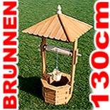 Brunnen Deko Holz Höhe 130cm unbehandelt