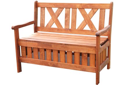 Bank Teak Holz KINGSBURY 150 cm Edelstahlbeschläge