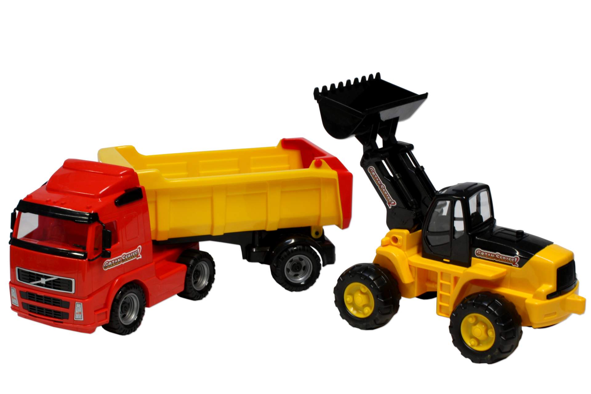 3-teiliges Sandspielzeug Set - Bagger, Bulldozer, Kipper Mit Beweglichen Teilen