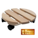 Pflanzenroller Holz MASSIV rund 30 cm bis 120 KG