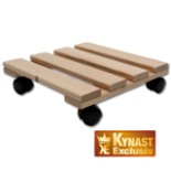 Pflanzenroller Holz MASSIV eckig 30x30 cm bis 120 KG