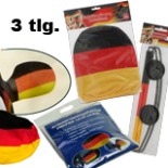 Auto Fan-Set 3 tlg. Deutschland Fussball EM Fußball Set